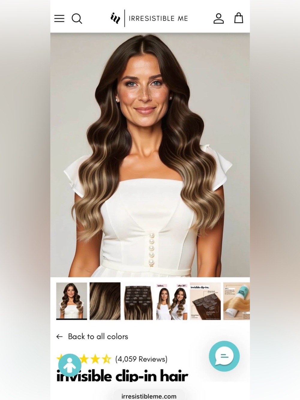 NEVER WORN Irresistible Me invisible clip-in hair extensions ash brown balayage